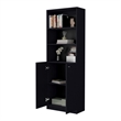 Home Square 2-Piece Set with Writing Desk and 2 Door Bookcase in Black
