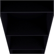 Home Square 2-Piece Set with L-Shaped Wood Desk and Bookcase in Black