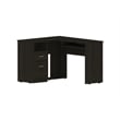 Home Square 2-Piece Set with L-Shaped Desk and 2 Door Bookcase in Black