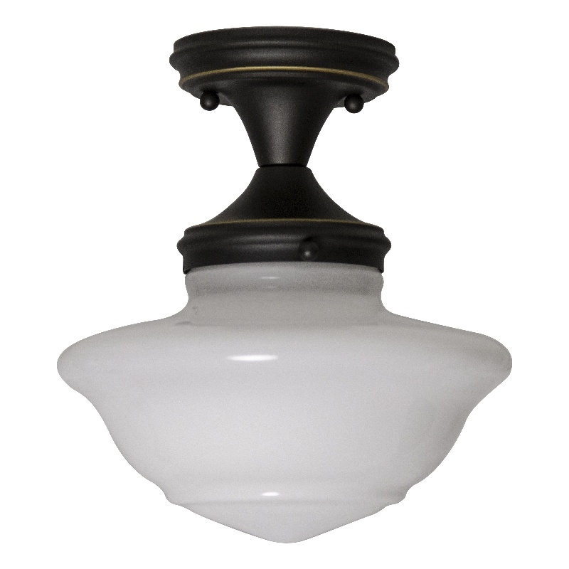 Home Square Stainless Steel Ceiling Light in Oil Rubbed Bronze - Set of 2