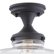 Home Square Metal Ceiling Light in Matte Black Finish - Set of 2