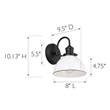 Home Square Stainless Steel Wall Light in Matte Black - Set of 2