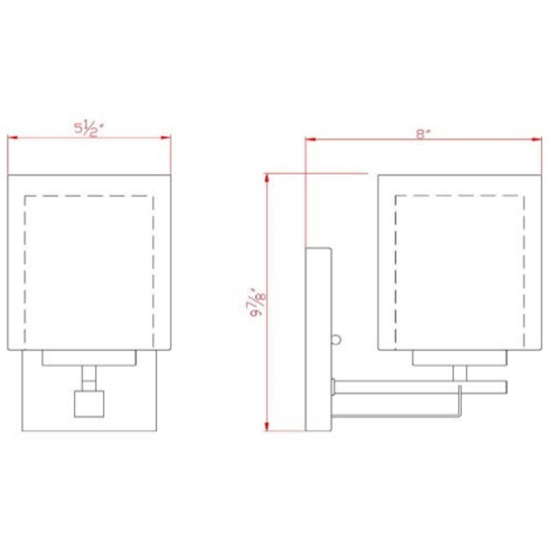 Home Square Stainless Steel Wall Sconce in Rustic Bronze - Set of 2