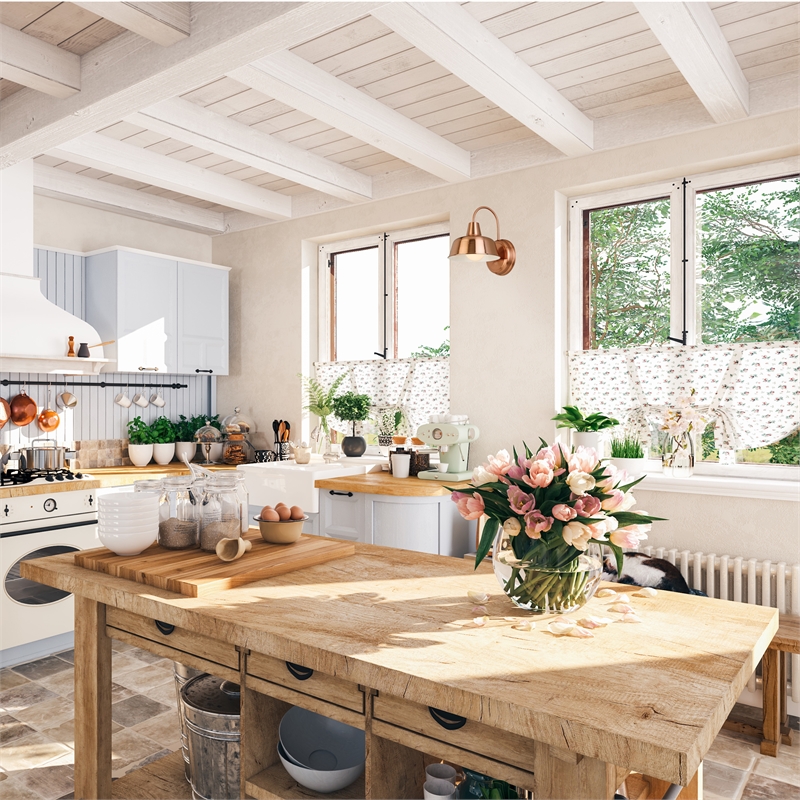 Home Square Stainless Steel Wall Light in Painted Copper - Set of 2