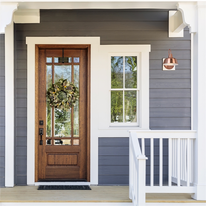 Home Square Stainless Steel Wall Light in Painted Copper - Set of 2