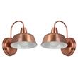 Home Square Stainless Steel Wall Light in Painted Copper - Set of 2