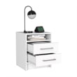 Home Square 3-Piece Set with Armoire & Nightstand & Dresser in White