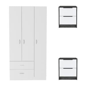 home square 3-piece set with engineered wood armoire and 2 nightstands