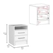 Home Square 2-Piece Set with Nightstand and Wall Mounted Shoe Rack