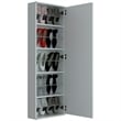 Home Square 2-Piece Set with Nightstand and Wall Mounted Shoe Rack