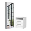 Home Square 2-Piece Set with Nightstand and Wall Mounted Shoe Rack