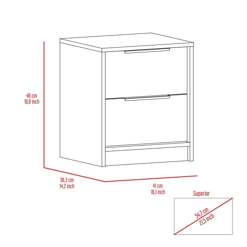 Home Square 3-Piece Set with Mounted Shoe Rack and 2 Nightstands