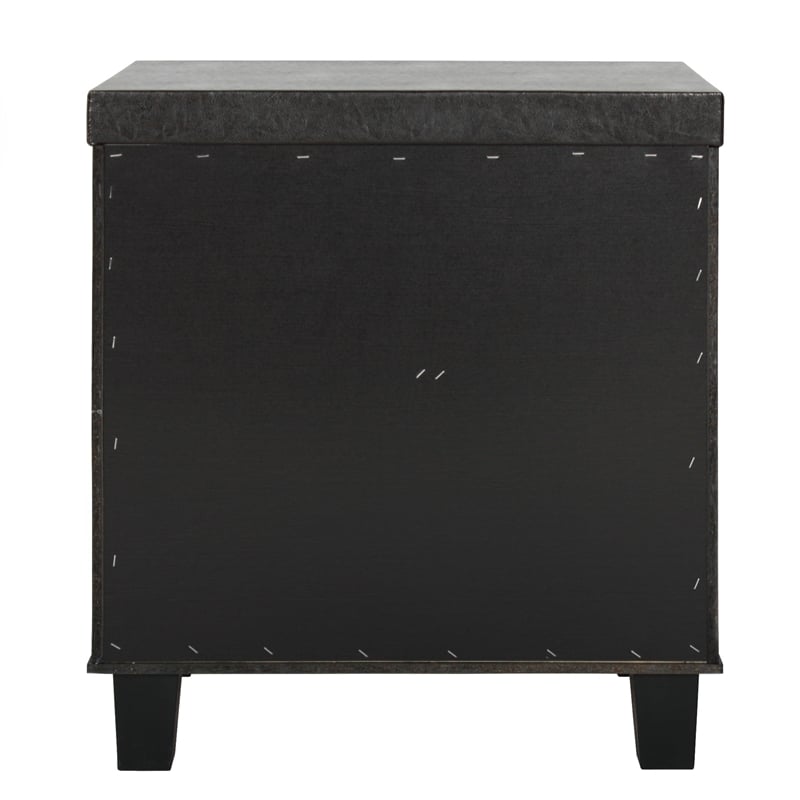 Home Square Mid Century Modern 2 Drawer Nightstand in Tobacco - Set of 2