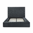 Home Square 2-Piece Set with Nightstand and Platform King Bed in Black