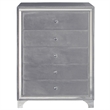 Home Square 3-Piece Set with 5 Drawer Chest & Dresser & Full Size Bed in Gray