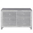 Home Square 3-Piece Set with 5 Drawer Chest & Dresser & Queen Bed in Gray