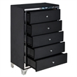 Home Square 3-Piece Set with Platform Full Bed & Chest & Nightstand in Black