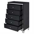 Home Square 3-Piece Set with Full Platform Bed & Chest & Nightstand in Black