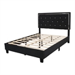 Home Square 3-Piece Set with Full Platform Bed & Chest & Nightstand in Black
