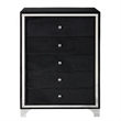 Home Square 3-Piece Set with Full Platform Bed & Chest & Nightstand in Black
