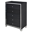 Home Square 3-Piece Set with Full Platform Bed & Chest & Nightstand in Black