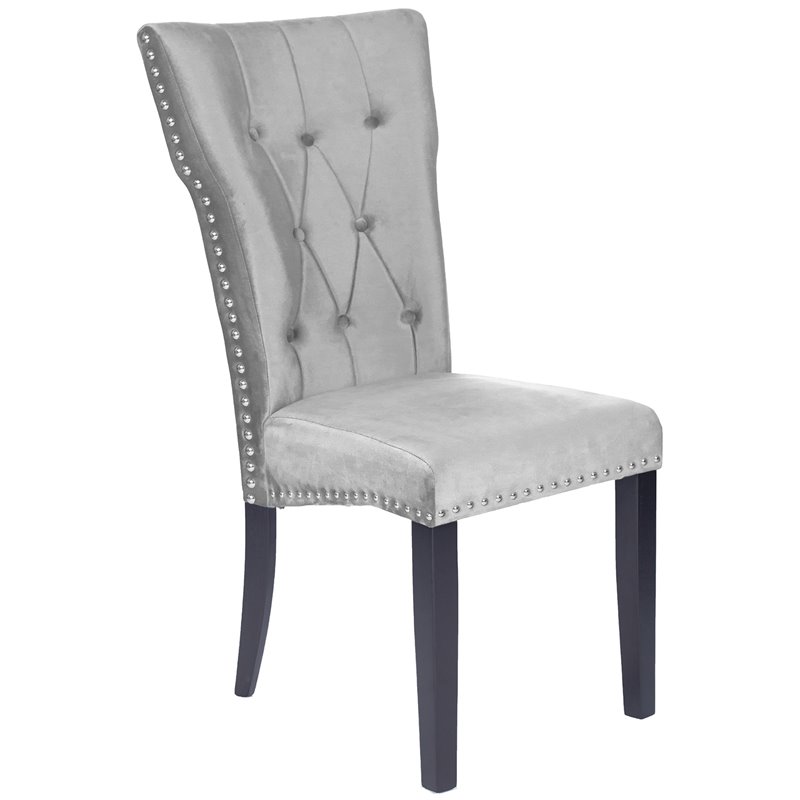 Home Square 5-Piece Set with Metal Dining Table and 4 Dining Chairs in Gray