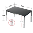 Home Square 5-Piece Set with Metal Dining Table and 4 Dining Chairs in Gray