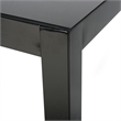 Home Square 5-Piece Set with 4 Dining Chairs and Metal Dining Table in Black