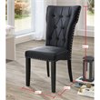 Home Square 5-Piece Set with 4 Dining Chairs and Metal Dining Table in Black