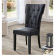 Home Square 5-Piece Set with 4 Dining Chairs and Metal Dining Table in Black