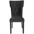 Home Square 5-Piece Set with 4 Dining Chairs and Metal Dining Table in Black