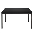 Home Square 5-Piece Set with 4 Dining Chairs and Metal Dining Table in Black