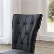 Home Square 5-Piece Set with 4 Dining Chairs and Metal Dining Table in Black
