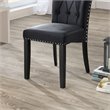 Home Square 5-Piece Set with 4 Dining Chairs and Metal Dining Table in Black