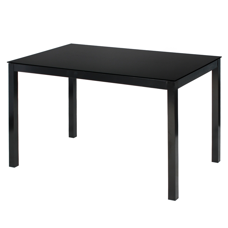 Home Square 5-Piece Set with 4 Dining Chairs and Dining Table in Gray & Black