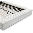 Home Square 2-Piece Set with Platform King Bed and 5 Drawer Chest in Cream