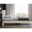 Home Square 2-Piece Set with Platform Twin Bed and 5 Drawer Chest in Cream