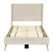 Home Square 2-Piece Set with Platform Twin Bed and 5 Drawer Chest in Cream