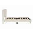 Home Square 2-Piece Set with Platform Twin Bed and 5 Drawer Chest in Cream