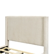 Home Square 2-Piece Set with Platform Twin Bed and 5 Drawer Chest in Cream