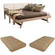 Home Square 3-Piece Set with 2 Daybed Mattresses and Daybed in White