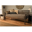 Home Square 2-Piece Set with Daybed Mattress and Daybed in Rustic Walnut