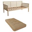 Home Square 2-Piece Set with Daybed Mattress and Daybed in White