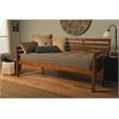 Home Square 2-Piece Set with Daybed Mattress and Daybed in Medium Brown
