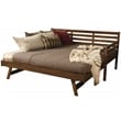 Home Square 3-Piece Set with 2 Daybed Mattresses & Daybed in Walnut Brown