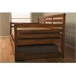 Home Square 3-Piece Set with 2 Fabric Daybed Mattresses & Daybed in Brown