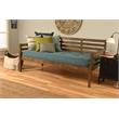 Home Square 2-Piece Set with Daybed Mattress & Daybed in Rustic Walnut
