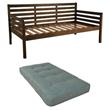 Home Square 2-Piece Set with Daybed Mattress & Daybed in Rustic Walnut