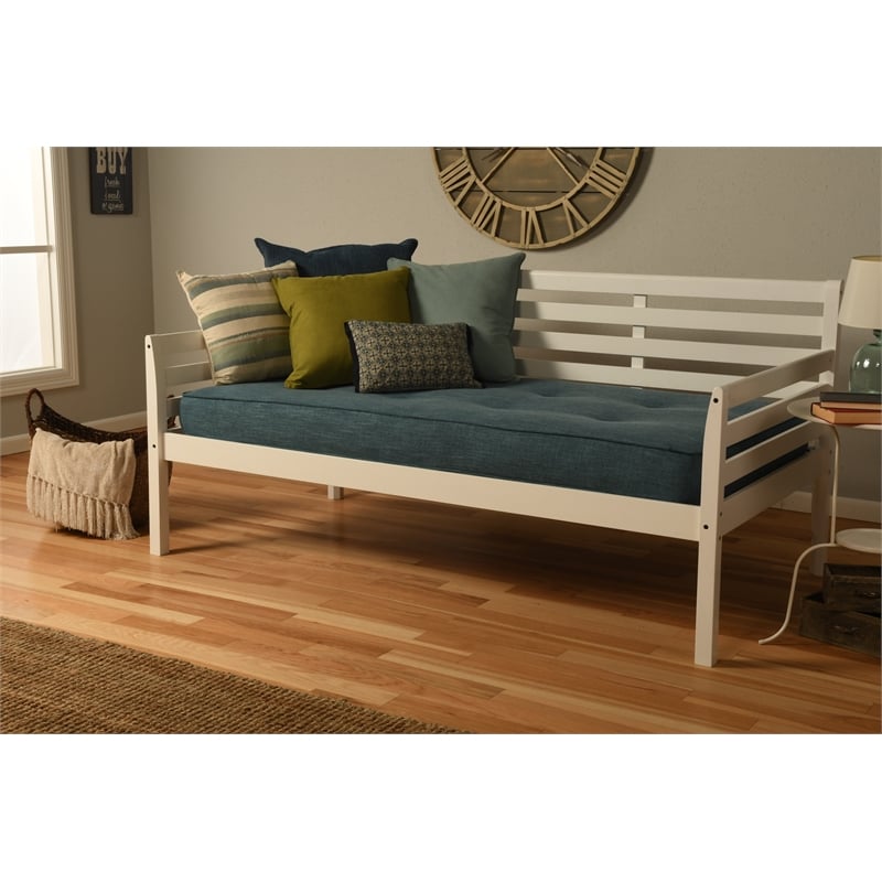 Home Square 2-Piece Set with Daybed Mattress & Daybed in Medium Brown