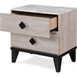Home Square 2 Drawer Wood Nightstand in Beige Finish - Set of 2